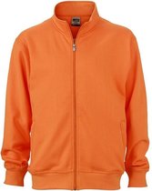 James and Nicholson Unisex Workwear Sweat Jacket (Oranje)