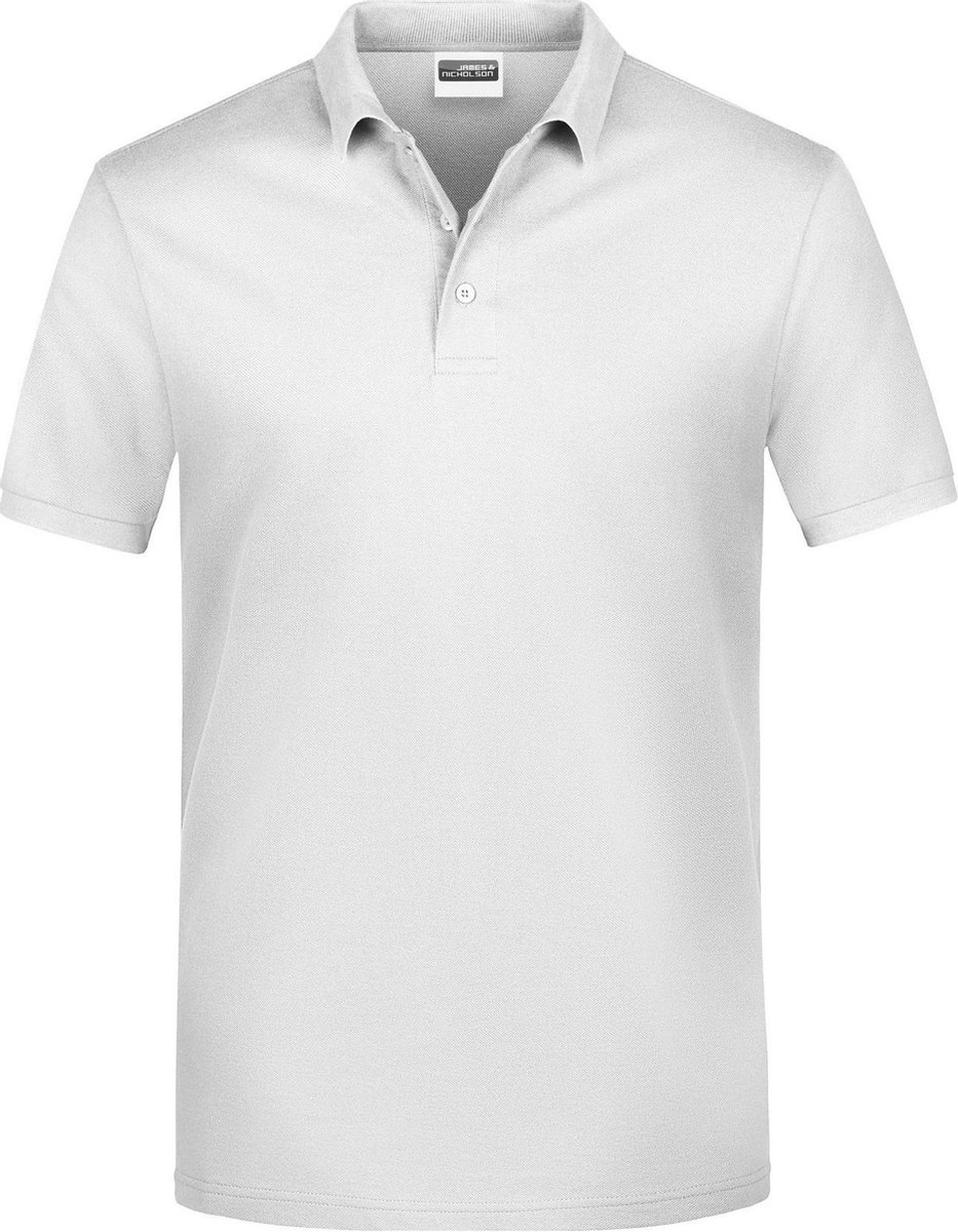 James And Nicholson Heren Basis Polo Shirt (Wit) op Prijzenvolger.com