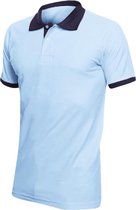 SOLS Prins Unisex Contrast Pique Korte Mouw Katoenen Poloshirt (Hemelsblauw/Franse marine)