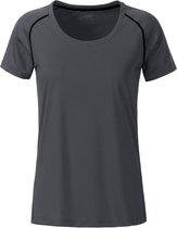 James and Nicholson Dames/Dames Sport T-Shirt (Titan Grijs/Zwart)