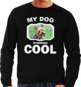 Yorkshire terrier honden trui / sweater my dog is serious cool zwart - heren - Yorkshire terriers liefhebber cadeau sweaters L