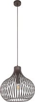 QAZQA frances - Moderne Hanglamp - 1 lichts - Ø 38 cm - Bruin -  Woonkamer | Slaapkamer | Keuken