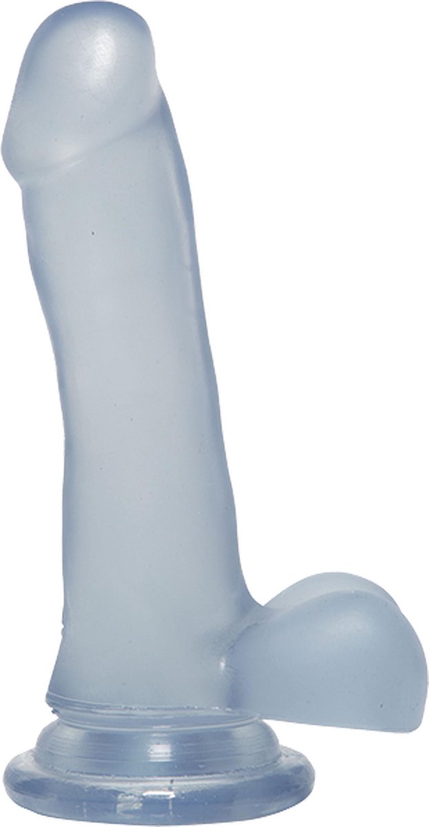 6.5 Inch Slim Cock with Balls - Clear