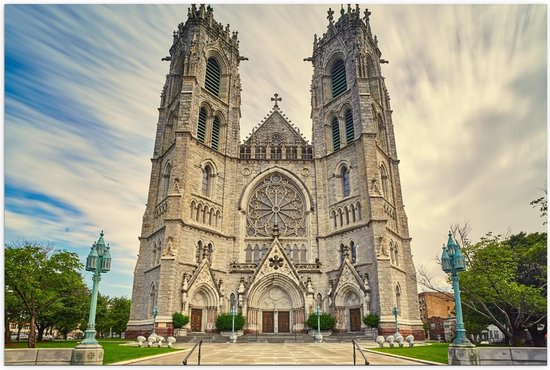 Poster - Cathedral Basilica of the Sacred Heart - New Jersey - Foto op Posterpapier