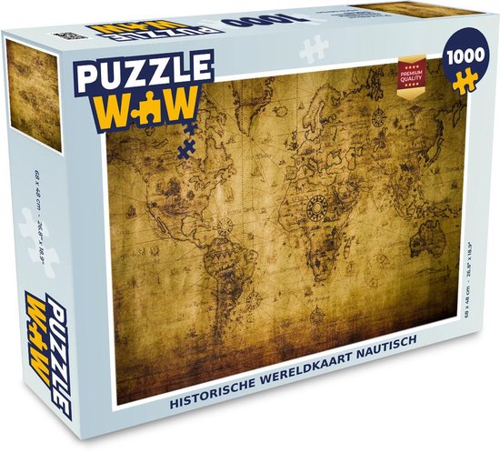 Puzzle Cartes du monde 4: 3 format 1000 pièces - Carte du monde ...