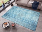 Vintage vloerkleed Ida - lichtblauw 80x150 cm
