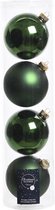 Decoris Kerstbal Glas Glans-Mat Dennengroen dia10cm