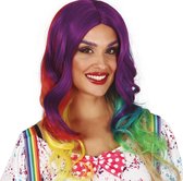 Fiestas Guirca Verkleedpruik Rainbow Dames Synthetisch One-size