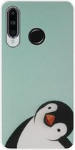 ADEL Siliconen Back Cover Softcase Hoesje Geschikt Voor Huawei P30 Lite - Pinguin