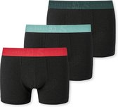 Schiesser 3-pack mannen boxershorts zwart multi