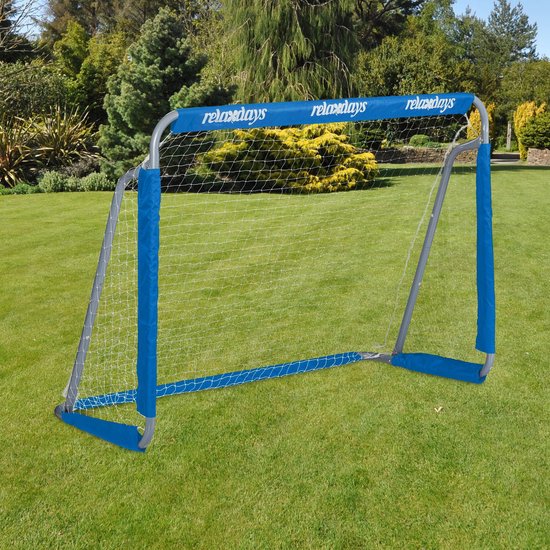Relaxdays voetbaldoel tuin - voetbalgoal - voetbal doel - met voetbalnet - goal - 150 cm