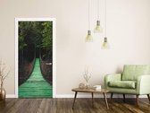Sticky Decoration - Luxe Deursticker Groene hangbrug - op maat voor jouw deur