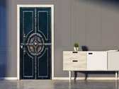 Sticky Decoration - Luxe Deursticker IJzeren deur donkerblauw - op maat voor jouw deur
