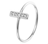 The Fashion Jewelry Collection Ring Zirkonia - Zilver