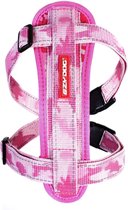 Plaque de poitrine EzyDog - Harnais pour chien - Fusible de ceinture de sécurité inclus - Taille M - Camouflage rose