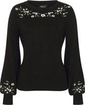 Collectif Stevie Berry Floral 40's Jumper Zwart