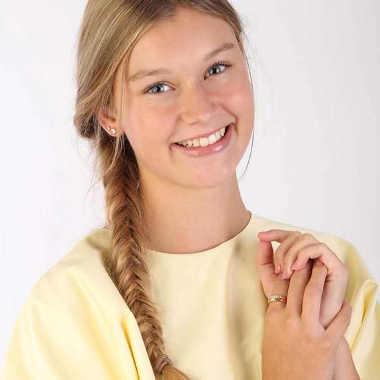 Bague en argent or avec zircone Swarovski