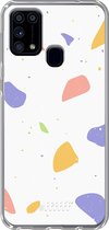 Samsung Galaxy M31 Hoesje Transparant TPU Case - Terrazzo N°6 #ffffff