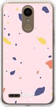 LG K10 (2018) Hoesje Transparant TPU Case - Terrazzo N°8 #ffffff