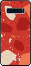 Samsung Galaxy S10 Plus Hoesje TPU Case - Terrazzo N°4 #ffffff