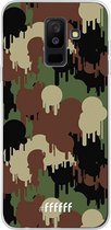 Samsung Galaxy A6 Plus (2018) Hoesje Transparant TPU Case - Graffiti Camouflage #ffffff