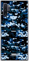 Samsung Galaxy Note 10 Plus Hoesje Transparant TPU Case - Navy Camouflage #ffffff