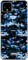Google Pixel 4 XL Hoesje Transparant TPU Case - Navy Camouflage #ffffff