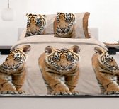 Inspirations - Tiger - Dekbedovertrek - Taupe - Lits Jumeaux - 240 x 200/220 cm