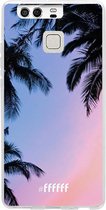 Huawei P9 Hoesje Transparant TPU Case - Sunset Palms #ffffff
