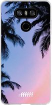 LG G6 Hoesje Transparant TPU Case - Sunset Palms #ffffff