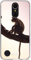 LG K10 (2017) Hoesje Transparant TPU Case - Macaque #ffffff