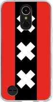 LG K10 (2017) Hoesje Transparant TPU Case - Amsterdamse vlag #ffffff