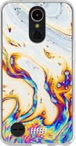 LG K10 (2017) Hoesje Transparant TPU Case - Bubble Texture #ffffff