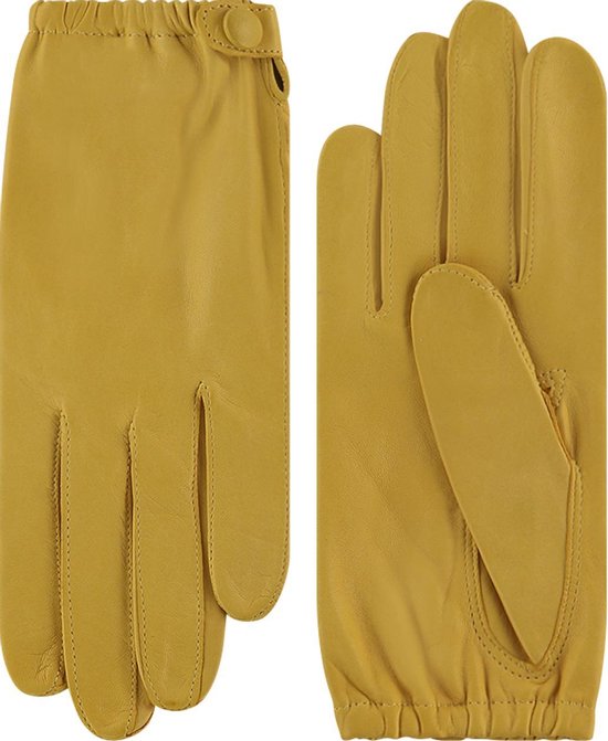 Laimböck Apiro - Ongevoerde leren dames handschoenen Color: Yellow, Size: 8