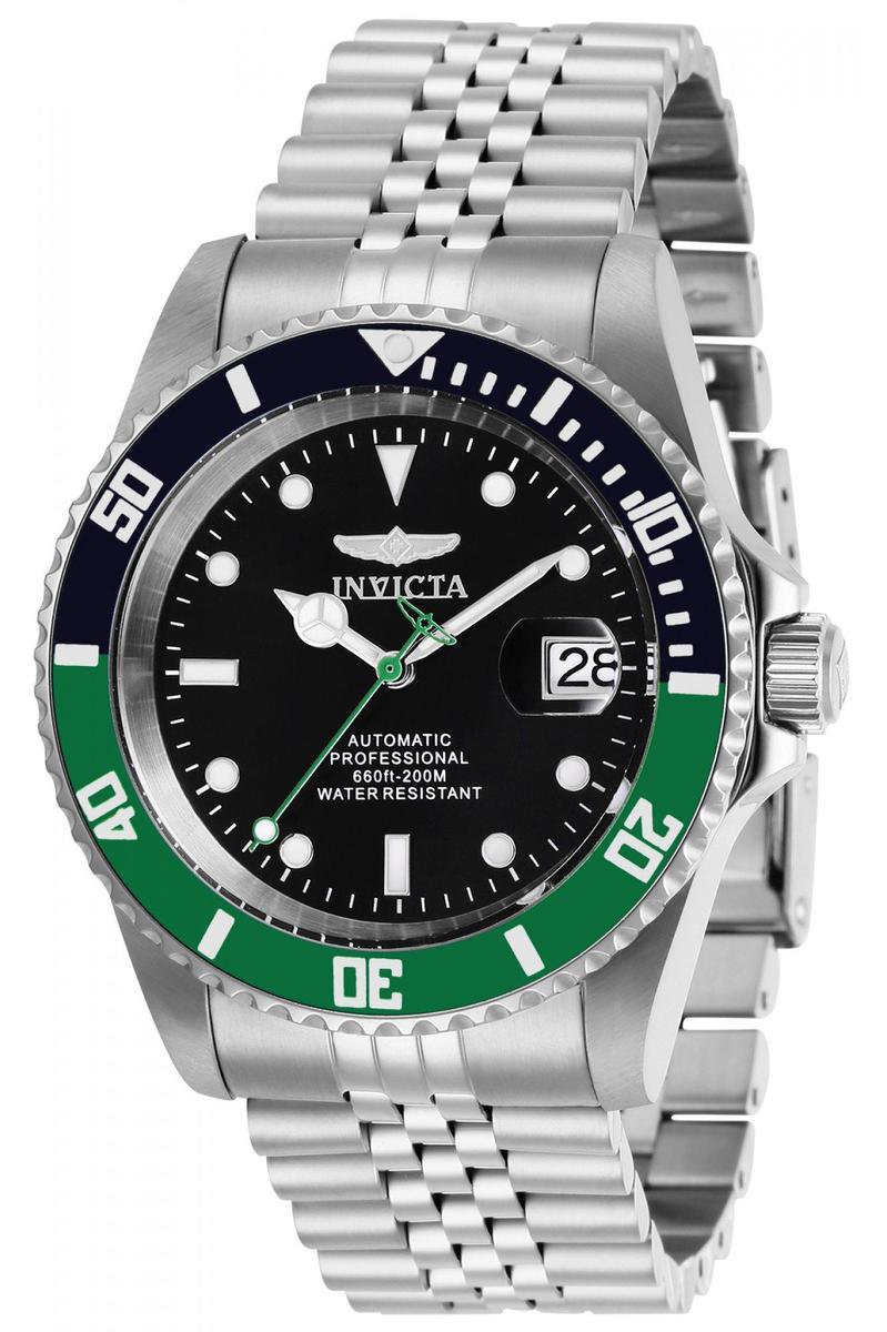 Invicta Pro Diver 29177 Heren Horloge - Waterdicht - Analoog - Automatisch Uurwerk - Roestvrij Staal met zwarte Wijzerplaat - 42mm