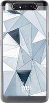 Samsung Galaxy A80 Hoesje Transparant TPU Case - Mirrored Polygon #ffffff