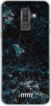 Samsung Galaxy J8 (2018) Hoesje Transparant TPU Case - Dark Blue Marble #ffffff