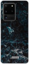 Samsung Galaxy S20 Ultra Hoesje Transparant TPU Case - Dark Blue Marble #ffffff