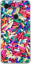 Google Pixel 3 XL Hoesje Transparant TPU Case - Sprinkles #ffffff