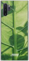 Samsung Galaxy Note 10 Plus Hoesje Transparant TPU Case - Leaves Macro #ffffff