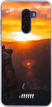 Xiaomi Pocophone F1 Hoesje Transparant TPU Case - Rock Formation Sunset #ffffff