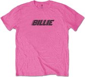 Billie Eilish Kinder Tshirt -Kids tm 14 jaar- Racer Logo & Blohsh Roze