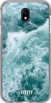Samsung Galaxy J7 (2017) Hoesje Transparant TPU Case - Whitecap Waves #ffffff
