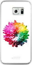 Samsung Galaxy S6 Edge Hoesje Transparant TPU Case - Rainbow Pompon #ffffff