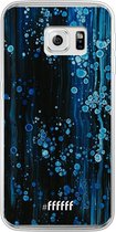 Samsung Galaxy S6 Edge Hoesje Transparant TPU Case - Bubbling Blues #ffffff