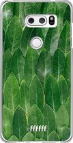 LG V30 (2017) Hoesje Transparant TPU Case - Green Scales #ffffff