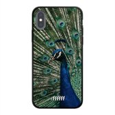 iPhone Xs Hoesje TPU Case - Peacock #ffffff