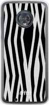 Motorola Moto G6 Hoesje Transparant TPU Case - Zebra Print #ffffff