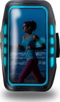 MH by Azuri sport armband with LED lights - zwart