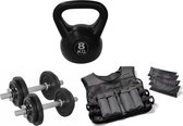 Tunturi - Gewichtenset - Dumbells - 20 kg - Kettlebell - 8 kg - Weight Vest - 10 kg